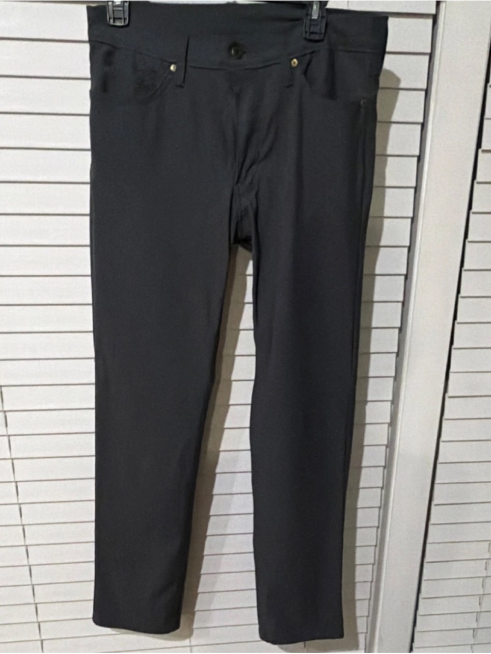 Levi Strauss Men's Gray Casual Pants 32 Straight Leg Polyester 5-Pocket